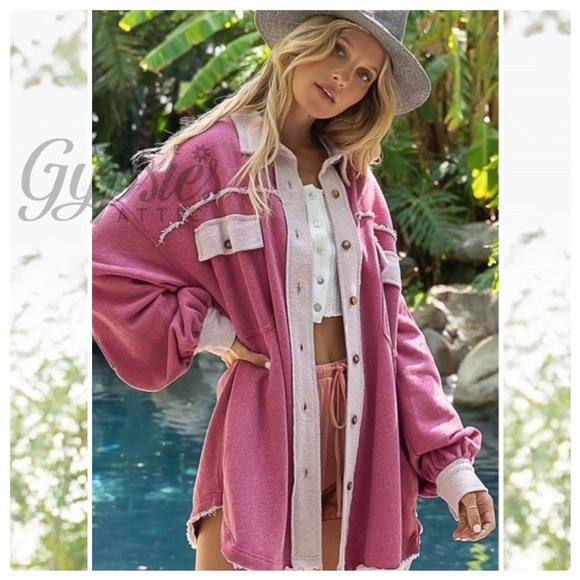 POL Punch Pink Summer Night Shacket - Picture 3 of 15